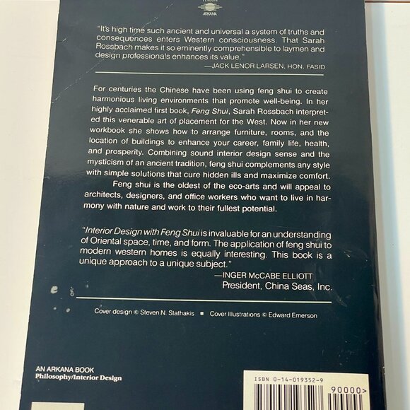 5 for $25 ๐ Interior Design Feng Shui Sarah Rossbach Paperback Book 1st Edition - Picture 2 of 6